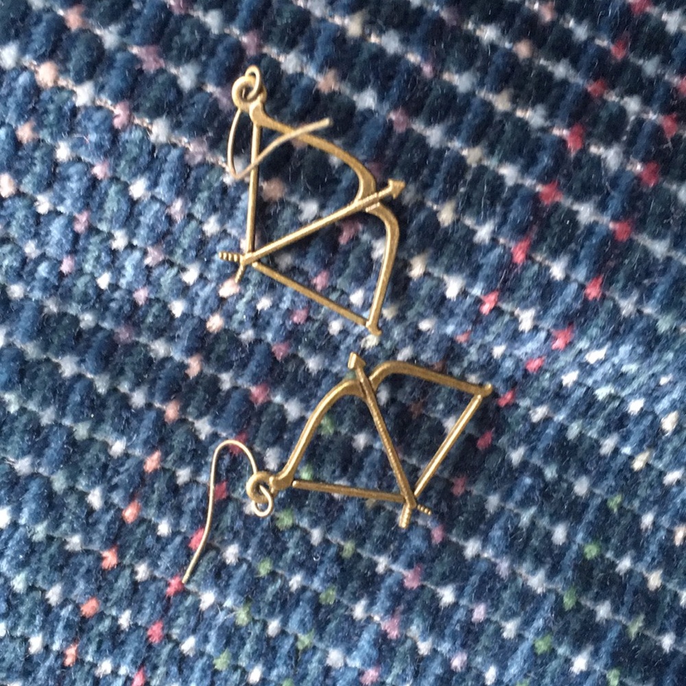 Boho bow and arrow earrings